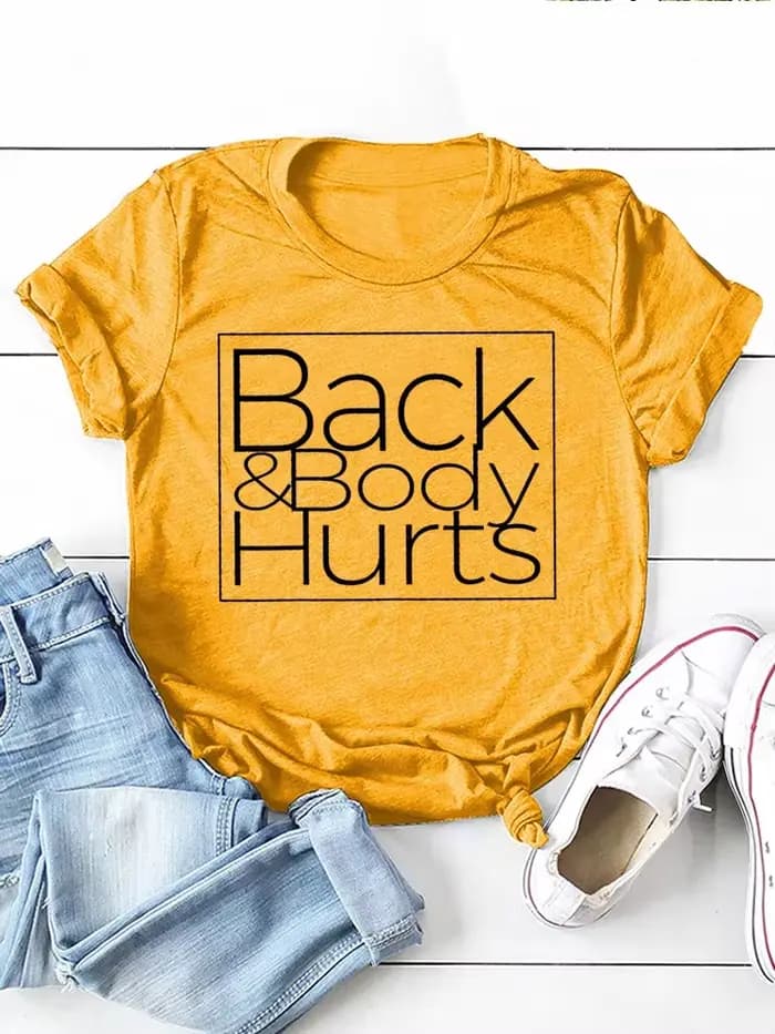 T-shirt à manches courtes et col rond pour femmes