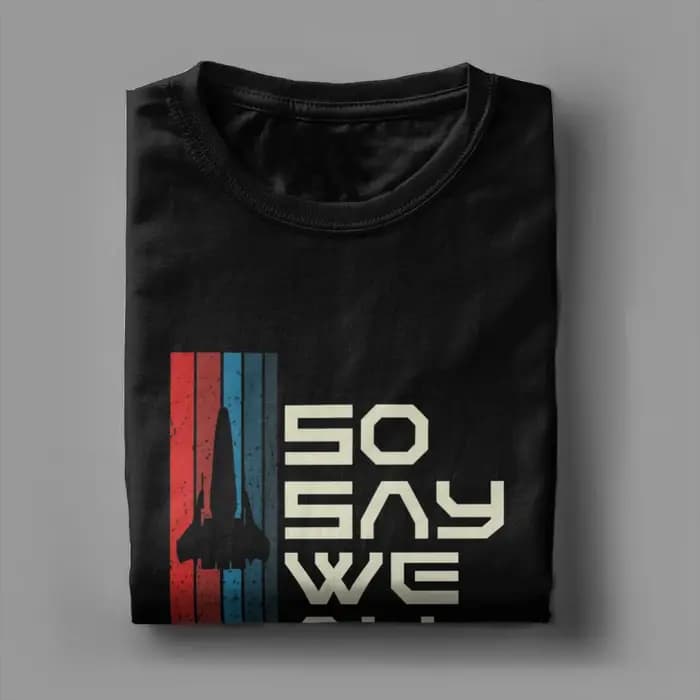 T-shirts rétro incroyables Viper So Say We All Battlestar Galactica pour hommes