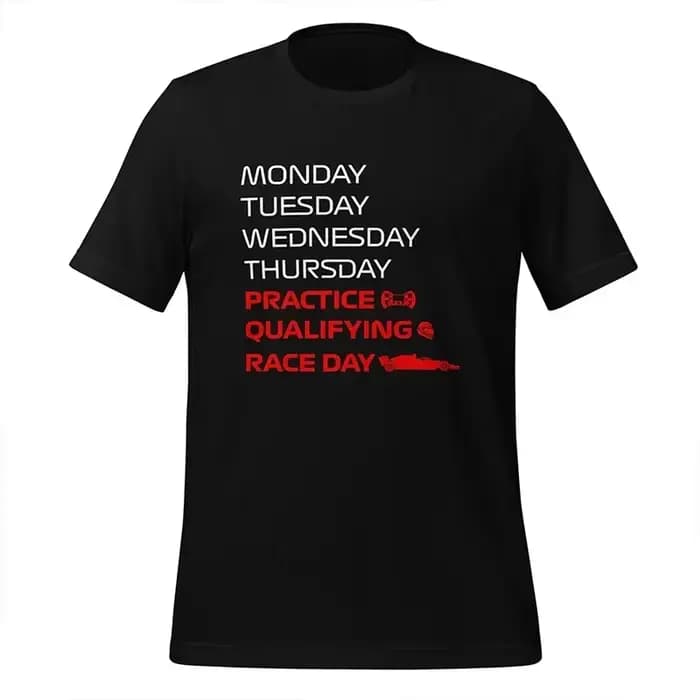 Race Week T-Shirt pour hommes femmes vêtements pratique