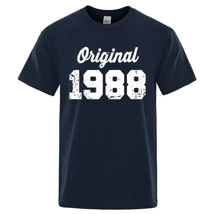 T-shirt à col rond en coton imprimé lettre blanche pour hommes