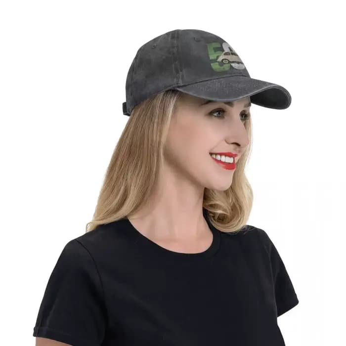 Casquette de baseball Fiat 500, classique sur blanc, pour jeunes en plein air