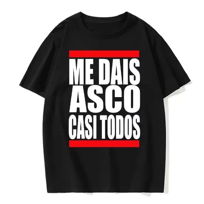 Moi Dais Asco Gasi Todos motif imprimé t-shirt hommes femmes été neutre décontracté vêtements amples Harajuku Hip Hop