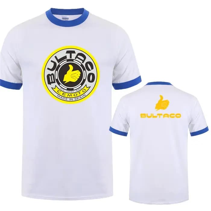 Bultaco Cemoto motos t-shirts mode hommes été à manches courtes coton Bultaco homme t-shirt