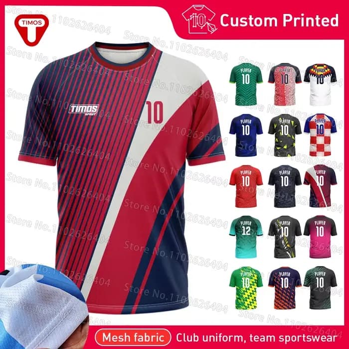 T-shirt avec numéro personnalisé et logo imprimé pour hommes et femmes adultes