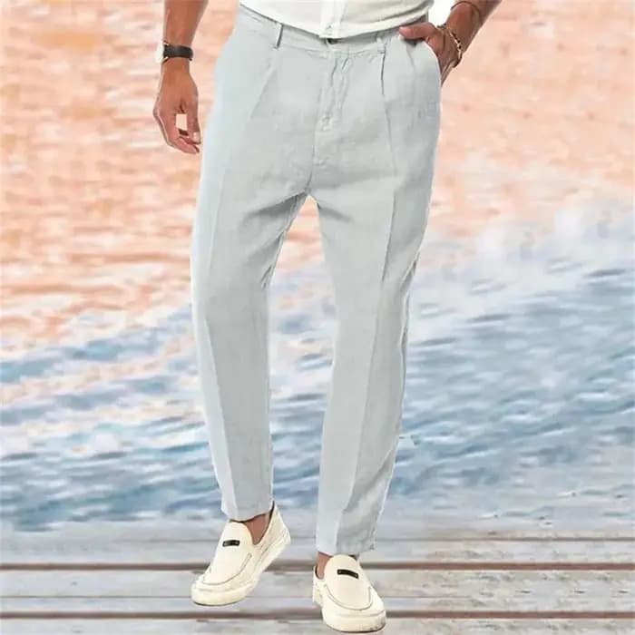 Vêtements pour hommes couleur unie droite confortable extérieur décontracté pantalons décontractés a