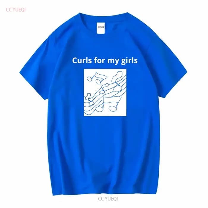 T-shirt unisexe vintage « Curls for my girls » – Imprimé graphique doux