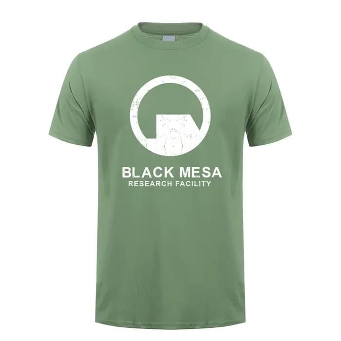 Noir Mesa établissement de recherche t-shirt graphique hommes coton Streetwear à manches courtes t-shirts