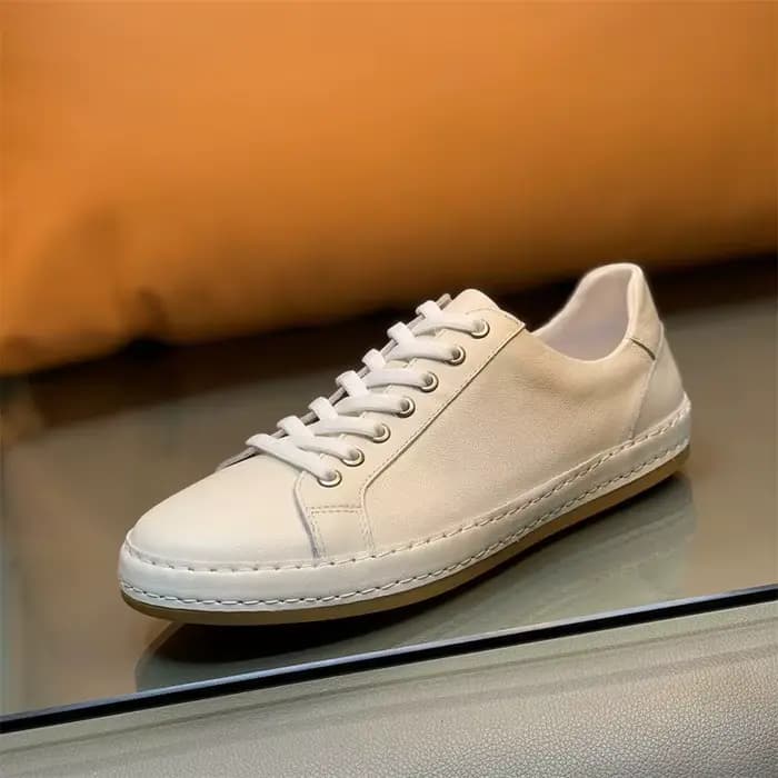 Collection classique européenne 2025 Premium Vintage baskets en cuir véritable chaussures pour hommes décontractées d'affaires