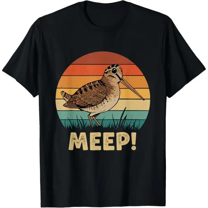 Funny Bird American Woodcocks Meep t-shirts hommes femmes pur coton Humor Streetwear t-shirt à manches courtes unisexe vêtements amples