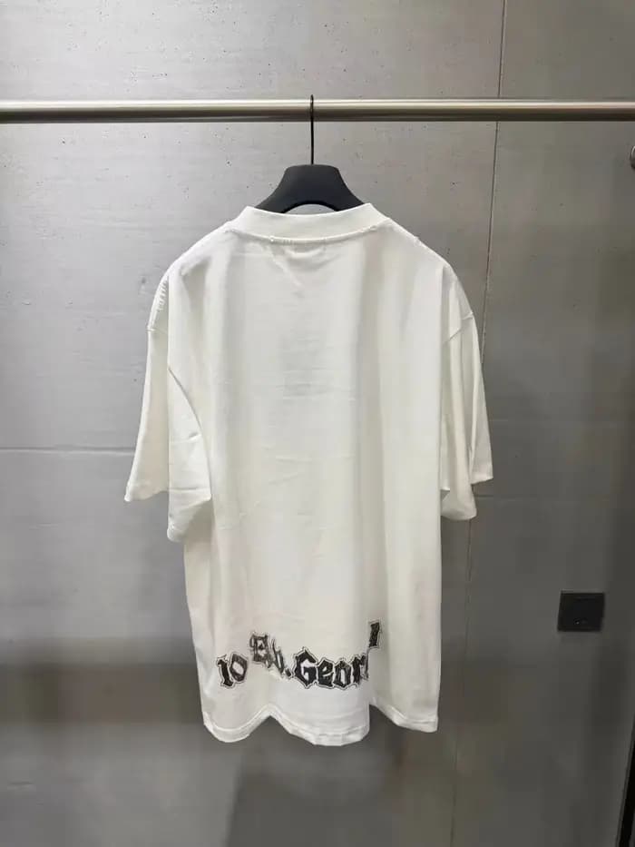 T-shirt à manches courtes 26SS Summer Street Paris avec grand logo, nouvelle collection High Street