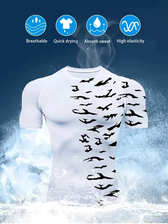 T-shirt imprimé en 3D camouflage pour hommes