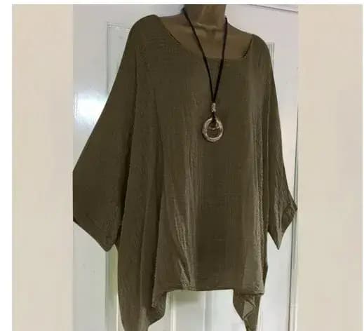Nouveaux T-shirts amples à manches chauve-souris unies pour femmes