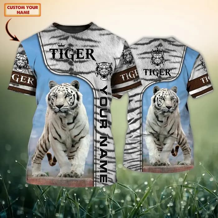 PLstar Cosmos Animal tigre nom personnalisé 3D imprimé été hommes T-shirt Harajuku décontracté unisexe à manches courtes hauts DW74