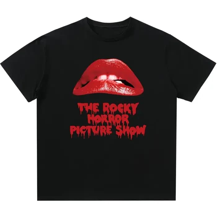 T-shirt à manches courtes The Rocky Horror Picture Show, T-shirt homme à col rond ample, style stree