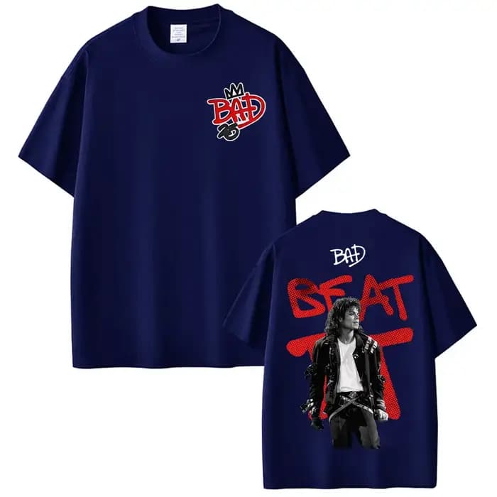 T-shirts Michael Jackson The King of Pop Bad Era Tour pour hommes et femmes