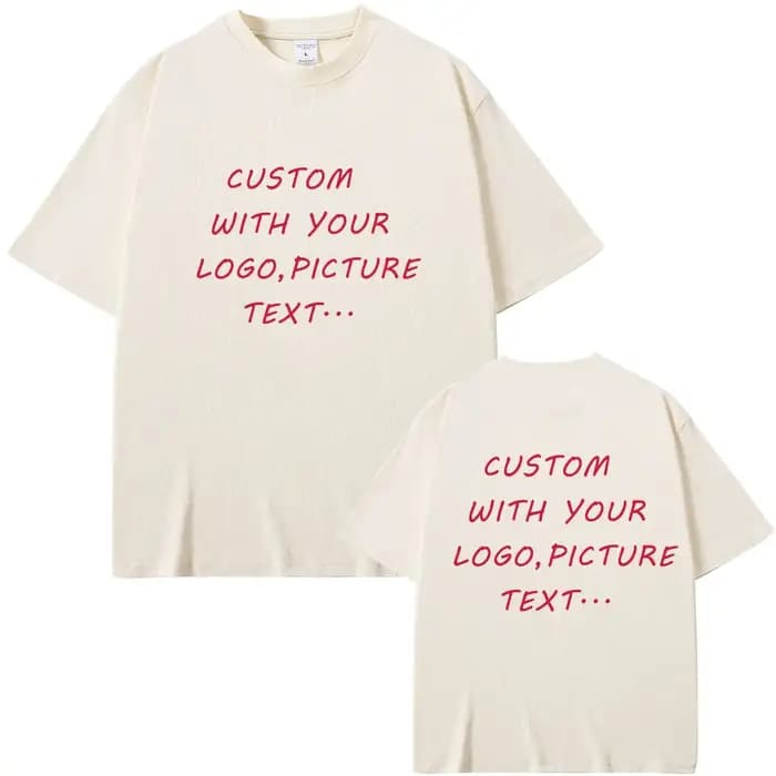T-Shirt Personnalisé en Pur Coton pour Homme et Femme