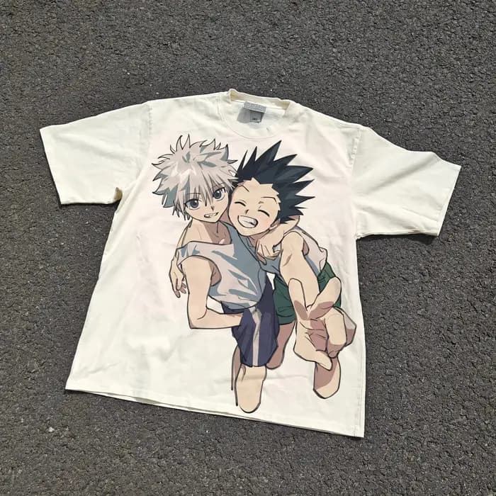 Hunter X Hunter Anime Manga imprimé T-shirt coton hommes femmes à manches courtes Base décontracté ample T-shirt femme mâle vêtements hauts