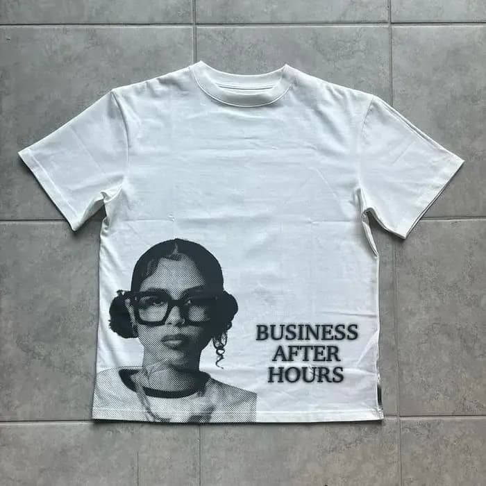 Rue affaires après heures graphiques décontracté à manches courtes T-Shirt hommes Y2K coton Vintage surdimensionné