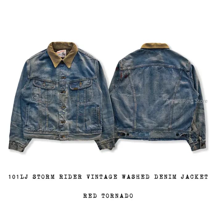 Veste en jean délavé Red Tornado avec doublure en tissu