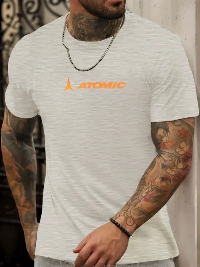 T-Shirt col rond en coton doux au toucher pour hommes