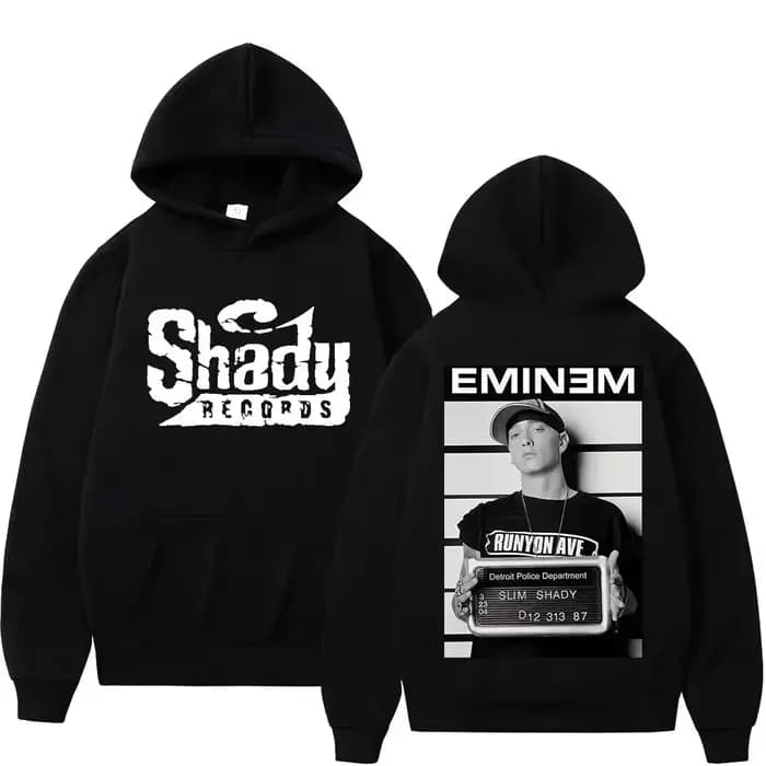 Rared Eminem-Sweat à Capuche Imprimé Double Face pour Homme et Femme