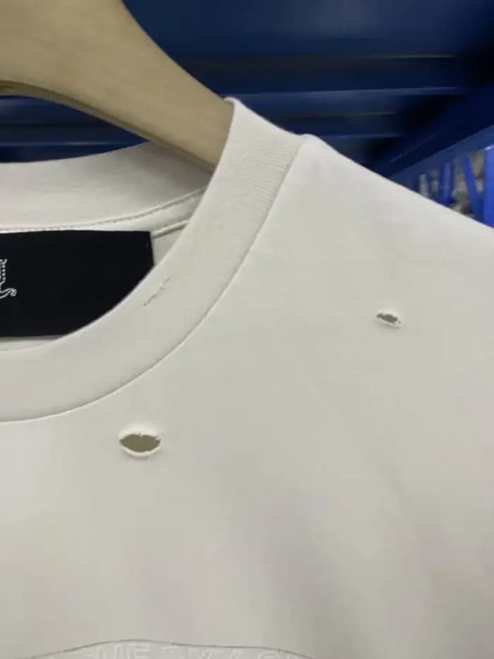 Streetwear PALY t-shirt hommes femme lavé faire vieux endommagé décontracté Couple printemps été mode ample à manches