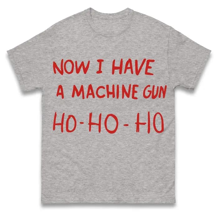 T-shirt graphique rétro pour hommes et femmes, avec citation de film « Now I Have A Machine Gun Ho-H