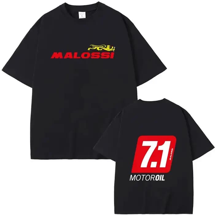 Malossi coton haute qualité t-shirt Harajuku Streetwear japonais hommes haut concepteur Y2k bande dessinée homme vêtements