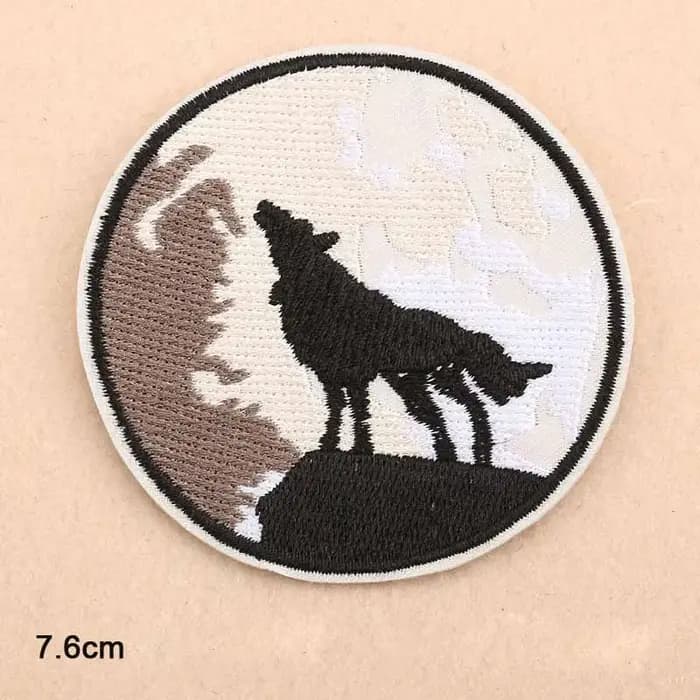 Loup Howl-Écusson de Vêtements Brodé à Repasser