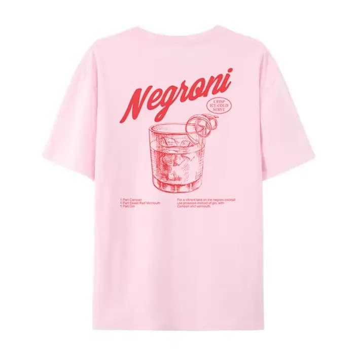 Negroni femmes dos imprimé Style rétro T-Shirts Cocktail boire t-shirt Harajuku Streetwear graphique