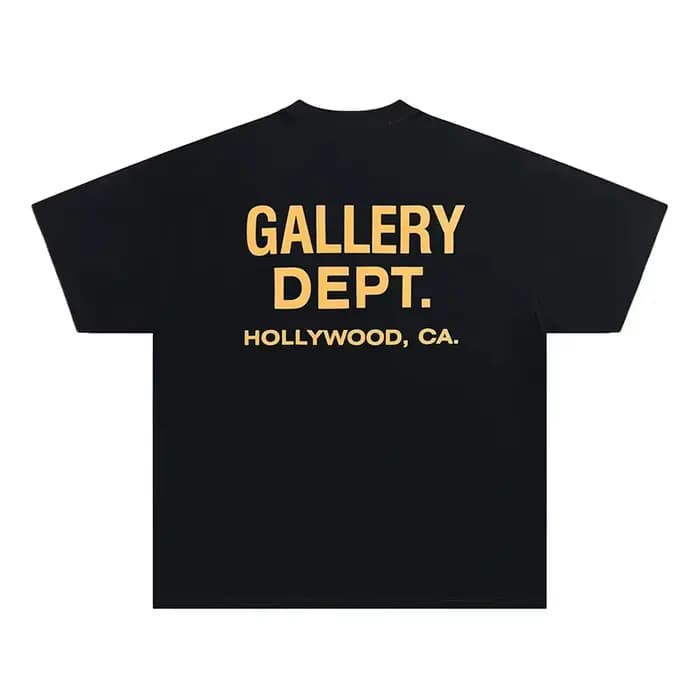 GALLERY DEPT. pour hommes. T-shirt imprimé HOLLYWOOD CA pour hommes, en coton, streetwear, décontrac