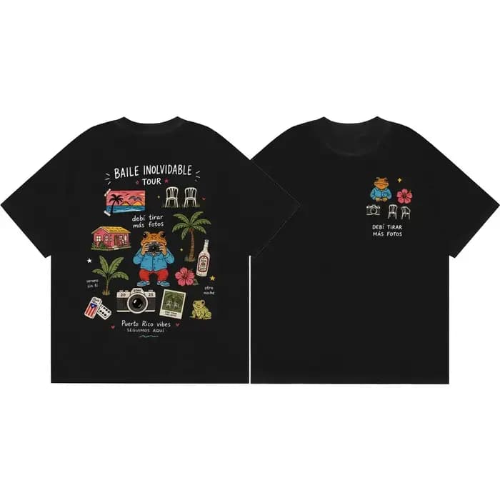 T-shirt Rapper Bad Bunny Debi Tirar Mas Fotos DTMF Album Merch