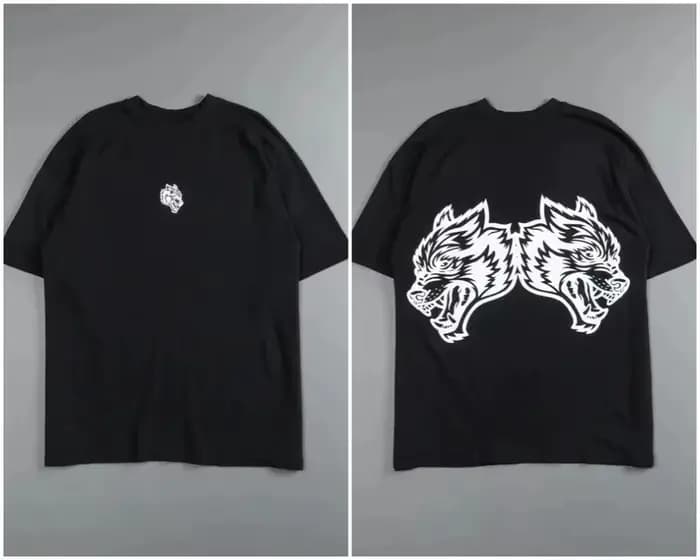 T-shirt de sport et de loisirs Wolf Head pour hommes et femmes