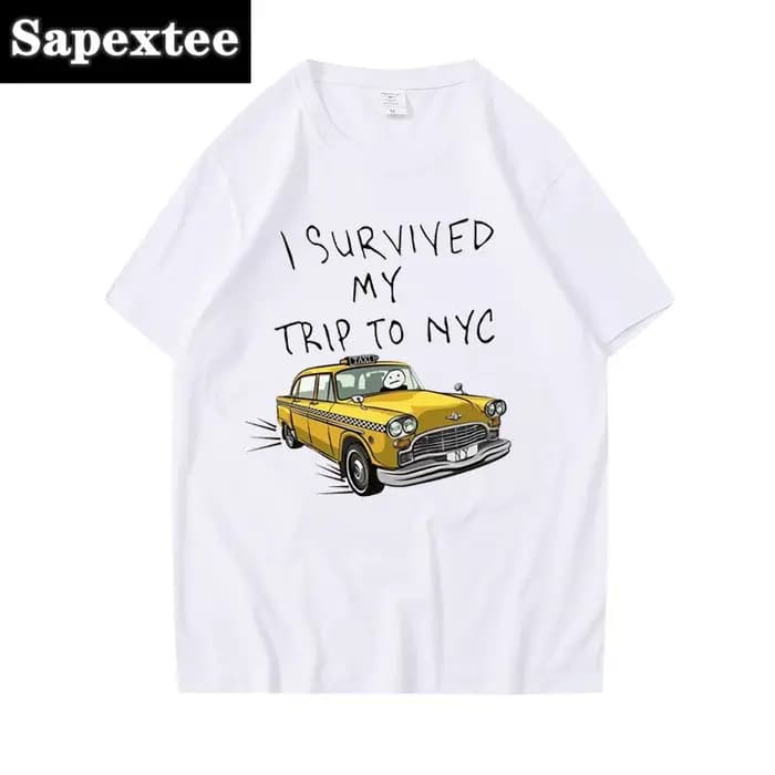 Tom Holland même Style t-shirts j'ai survécu mon voyage à NYC imprimer hauts décontracté Streetwear hommes femmes unisexe mode t-shirt