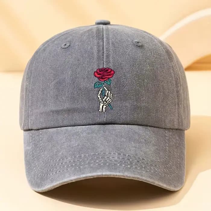 Casquette de baseball imprimée rose à la mode