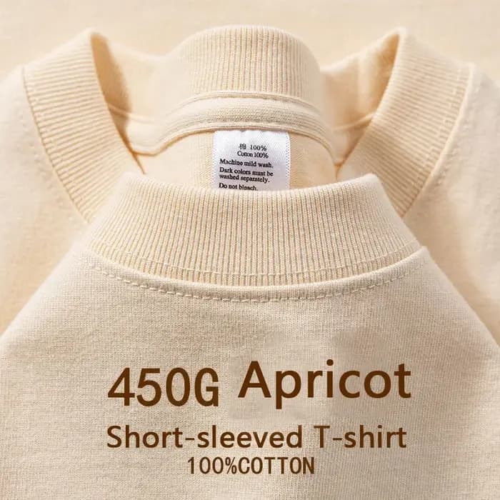 T-shirt à manches courtes en coton lourd 450g