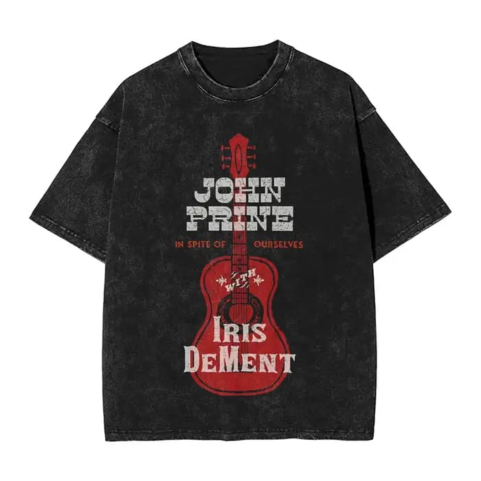T-shirt John Prine In Spite of Ourselves pour hommes, en pur coton, amusant, à col rond, à manches c