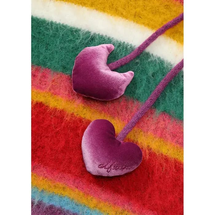 Sweat à capuche moelleux arc-en-ciel ELFSACK pour femmes