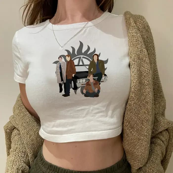 Haut court pour femme, streetwear des années 90