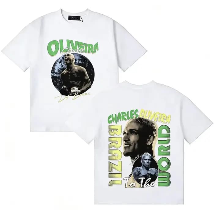 Charles Oliveira – T-shirt imprimé graphique pour hommes et femmes