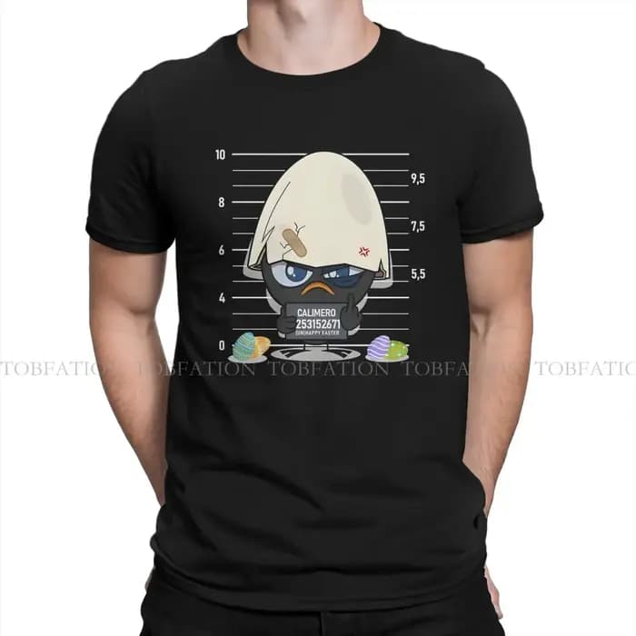 T-shirt homme criminel Calimero dessin animé Animation col rond manches courtes 100% coton