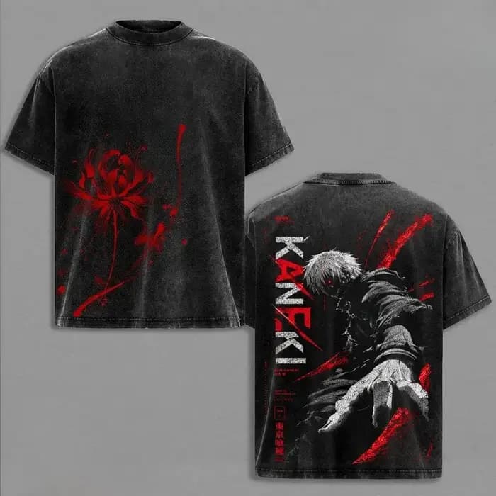 T-shirt graphique Anime Tokyo Ghoul Kaneki Ken pour hommes et femmes