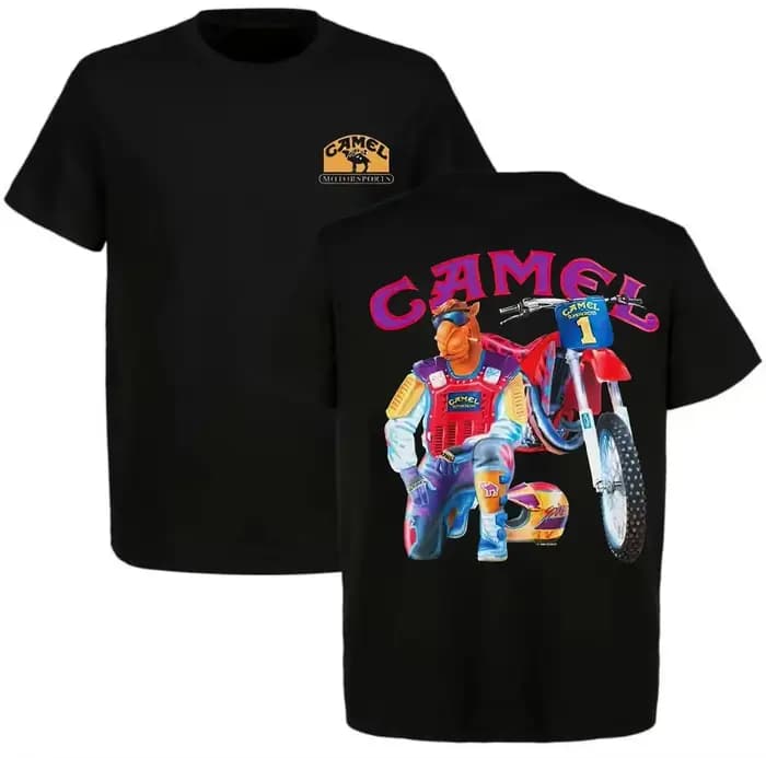 T-shirt Rétro 2026 Moto Camel en Coton Vintage