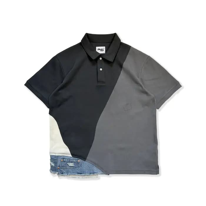 ABOORUN hommes polos broderie Patchwork t-shirts Streetwear couverture en coton pour homme