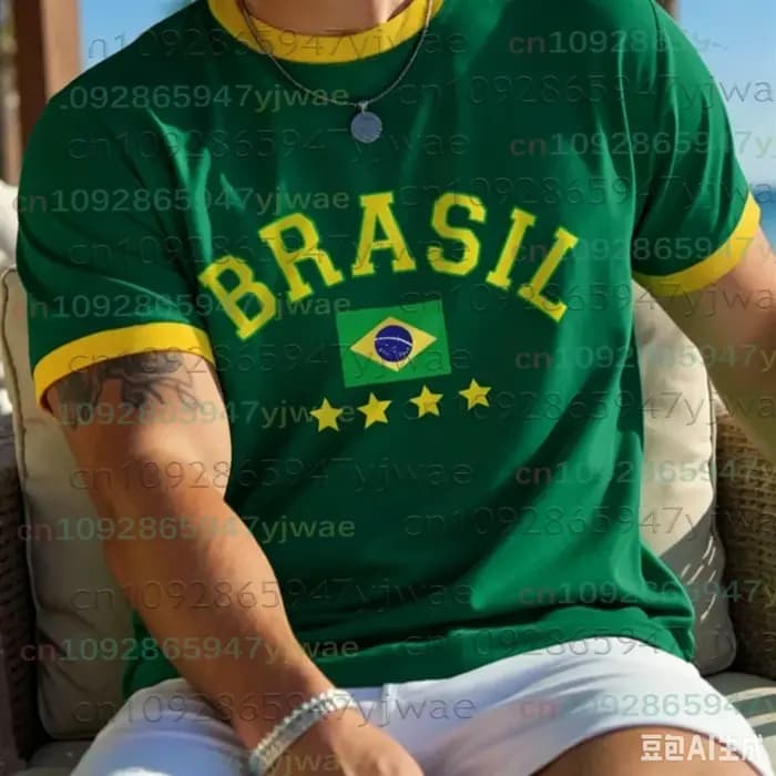 Nouveaux Maillots de Football Brésil 2026 pour Hommes – T-shirts Classiques God Brazil à Manches Courtes