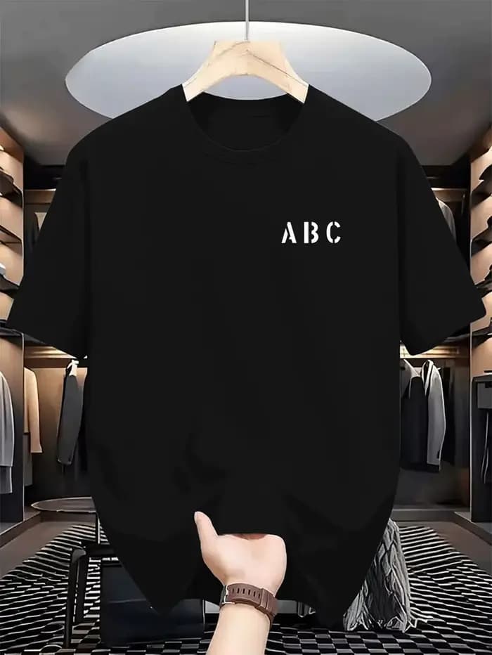 T-shirt léger et respirant à manches courtes pour homme - Haut décontracté d'été à col rond