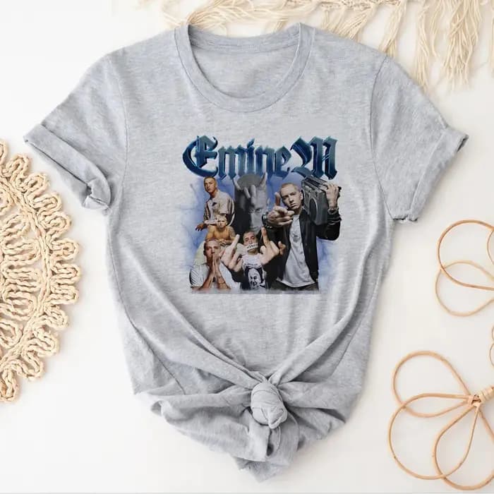 Eminem t shirt femme, anime université hip hop vintage des années 2000 kawaii vêtements classiques pour femmes