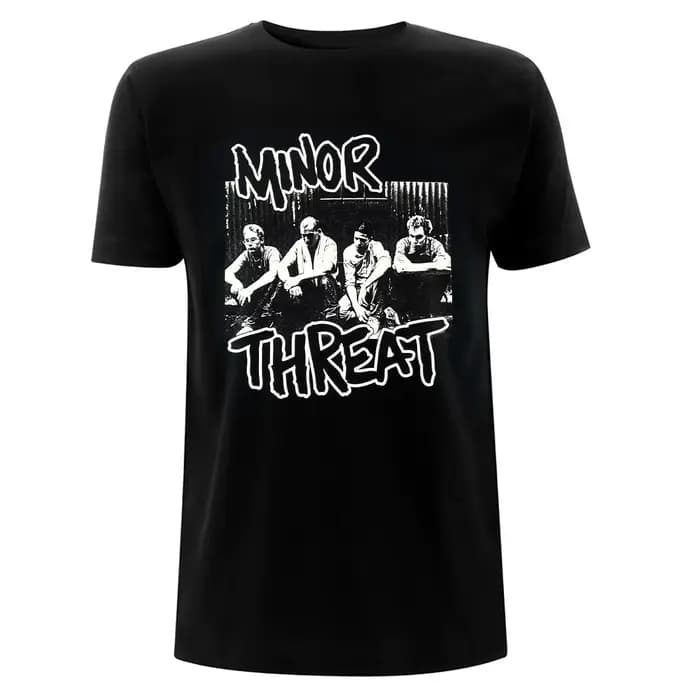 T-shirt en coton avec motif Minor Threat, unisexe, manches courtes, marque de mode, luxe, décontract