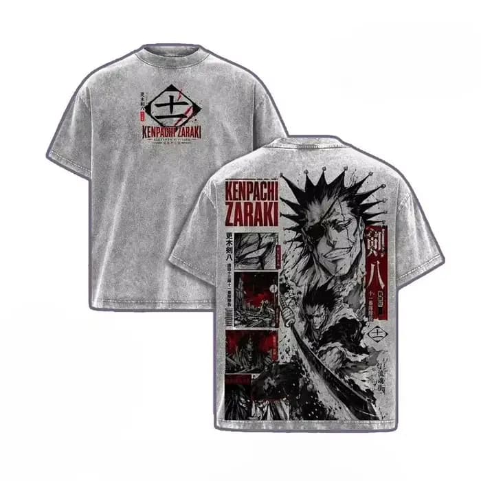 T-shirt imprimé BLEACH Zaraki Kenpachi pour hommes et femmes
