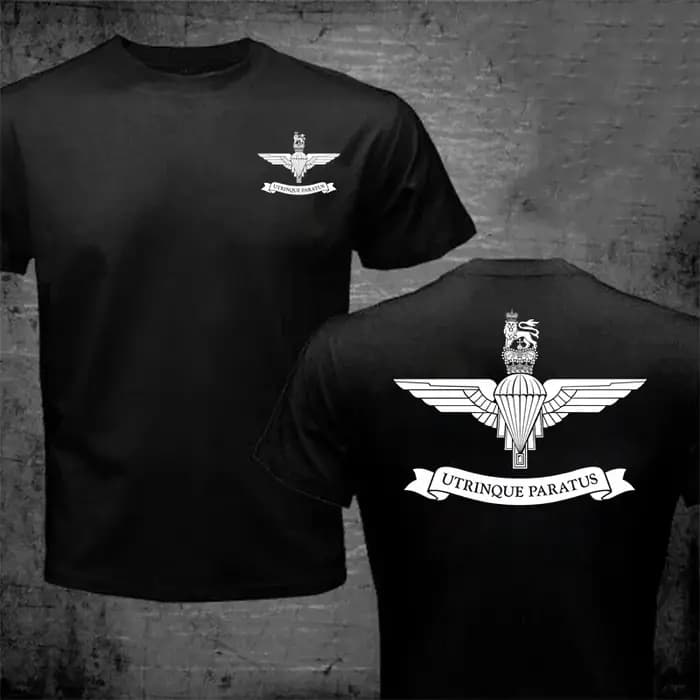 Armée britannique Para T-Shirt UK armée militaire Logo du régiment de Parachute parachutiste aéropor